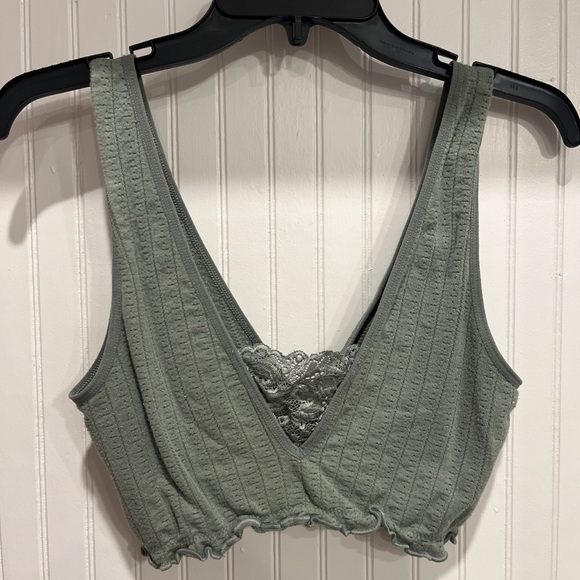 Anthropologie Tops - Anthropologie Green Cropped Top